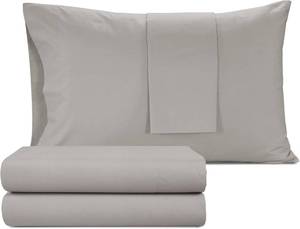 lot 11287 image: Izod 100% Egyptian Cotton Sheets Set Queen Size, Cotton Percale Crisp Sheet Set 4Pc, Lightweight & Deep Pocket fits Upto 17, LongStaple Soft Combed,Hotel Style Luxury Bedding Sheet - Sterling Silver