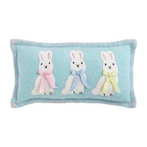lot 11297 image: Mud Pie Easter Bunny Felted Mini Pillow