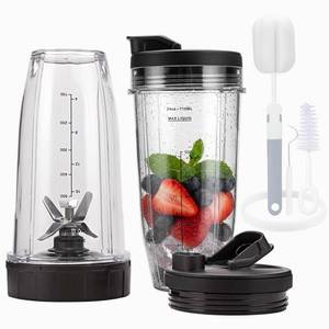 lot 11332 image: Blender Cups Replacement Parts For ninja,2-Pack 24oz Blender Cups with Sip & Seal Lids,7 fins Blender Replacement blade Compatible with Ninja BN401 BN751 BN801 BL480-30 BL642-30 BL682 BL687 NN102