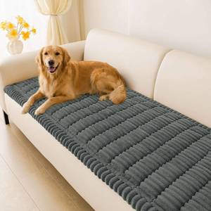 lot 11347 image: hyha Couch Covers for Dogs Washable, Non Slip Plush Dog Sofa Protectors, Fuzzy Pet Couch Covers for 3 Cushion Sofa Pet Friendly (Dark Grey, 27.6 x 88)