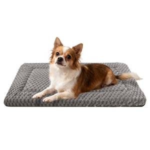 lot 11349 image: Dog Bed Crate Mat, Soft Durable Washable Anti-Slip Kennel Pad for Dogs & Cats, Reversible (Light Gray, M(30201.5))