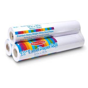 lot 11350 image: Melissa & Doug Tabletop Easel Paper Roll (12 inches x 75 feet), 3-Pack