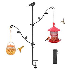 lot 11376 image: Deck Bird Feeder with Multi-Hooks and Adjustable Branches for Porch