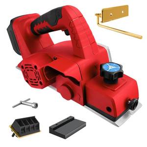 lot 11392 image: Cordless Handheld Planer for Milwaukee 18V Battery, 3-14 Inch Wood Planer for Woodworking, Brushless Electric Power Planer 15000RPM, Carpentry & DIY Projects(No battery)