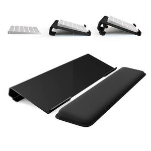 lot 11406 image: Laborio Computer Keyboard Stand for Desktop, 2-Level Height Adjustment Keyboard Wrist Rest, Non-Slip Key Board Riser Pad for Office, Gaming, and Home Desks