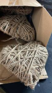 lot 11417 image: Natural Jute Rope Bundle  Heart Collection 6 Pieces