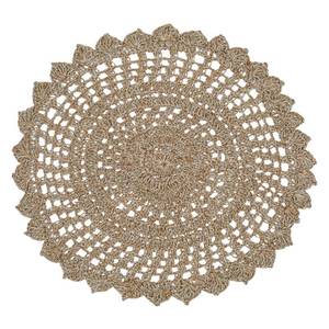 lot 11428 image: Jute Hand Crochet Rug, NaturalSpa Grey - 3 Feet Round, Non Slip Decorative Accent Floor Rugs for Entryway, Kitchen, Living Room, Nursery  Farmhouse Small Scalloped Rustic Door Mat for Patio D�cor
