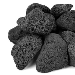 lot 11430 image: Mr. Fireglass Lava Rock Granules, 2.75-5 Large Volcanic Lava Rock for for Fire Pits, Fire Bowls, Fire Table and Gas Log Sets, Decorative Landscaping, Indoor & Outdoor Fireplaces - 10 Pounds, Black