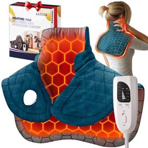 lot 11432 image: Graphene Weighted Heating Pad for Neck and Shoulders Mothers Day Wellness Gifts FSA Eligible Items Only List 3X Deeper Pain Relief Instant Heat Snug Fit Contoured Design ETL Certified
