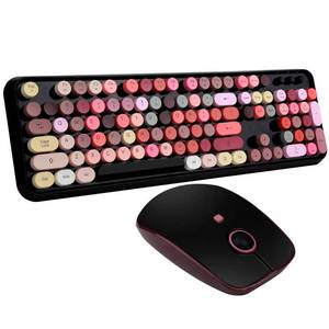 lot 11433 image: FOPETT Keyboard and Mouse Sets, Wireless, Reliable 2.4 GHz Connectivity for PC,Laptop,Smart TV and More (Black Colorful)