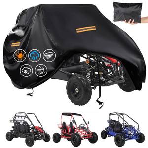 lot 11468 image: Go Kart Covers Waterproof,Heavy Duty 420D Oxford 2 Seater Go Kart Cover,Go Kart Accessories with Air Vent,4 Reflective Handles,2 Windproof Buckles,for Most 2-Seater Go-Kart Models