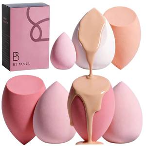 lot 12044 image: Makeup Sponge Set BS-MALL with Storage Case 7 Pcs for Liquid, Cream, and Powder,SAVE Foundation with 1 Mini Makeup Sponge For Travel Daily Use (A-Pink��