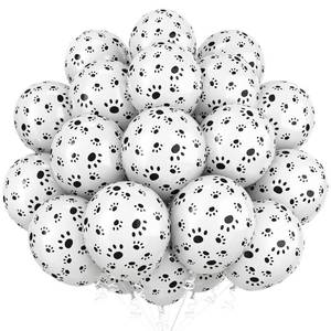 lot 12071 image: Dog Paw Print Balloons, Cute Puppy Pet Theme Birthday Latex Balloons for Boys Girls, Black White Dog Party Decorations Supplies for Kids Children Dogs Lover Farm Animal Theme Baby Shower Party Decor