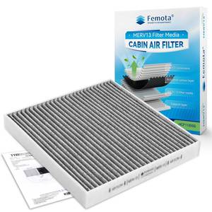 lot 12102 image: Femota Certified MERV 13 Cabin Air Filter with Activated Carbon, CF11809 for Chevrolet Silverado, Suburban, Tahoe, GMC Sierra, Yukon,Yukon XL, Cadillac Escalade