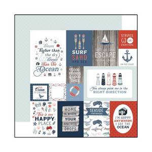 lot 12113 image: Seashore Multi Journaling Cards 12x12 Patterned Paper