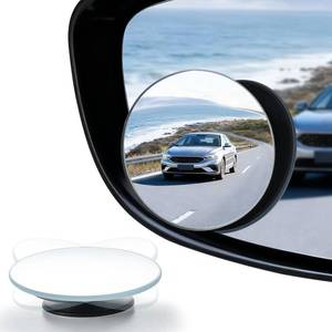 lot 12127 image: LivTee Blind Spot Mirror, 2 Round HD Glass Frameless Convex Rear View Mirrors Exterior Accessories with Wide Angle Adjustable Stick for Car SUV and Trucks, Pack of 2