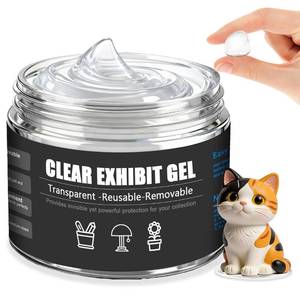 lot 12200 image: 7.05 oz Clear Exhibits Gel for Museum - Removable Earthquake Putty with Strong Hold for Figurines, Reusable Museum Wax Adhesive Putty for Fixing Decorations, No Residue