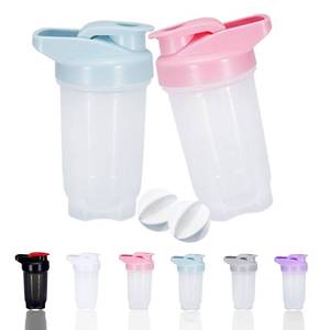 lot 12219 image: GAISHION Shaker Bottle Protein Shakes Cup and 10-Ounce300ML Shaker-Bottle with Whisk Balls, Protein Shaker- Bottles Set,Non-BPA plastic (BluePink(2PCS))