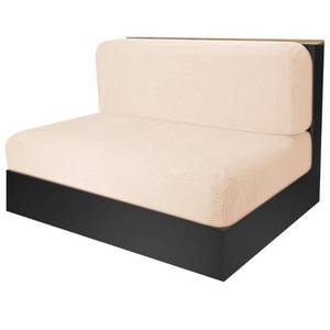 lot 12221 image: RunNico RV Dinette Cushion Covers-Elastic Camper Cushion Slipcovers-Stretchable Loveseat Sofa Furniture Protector for RV Camper Car Bench (1 Backrest Cover & 1 Bench Cover) (Beige)