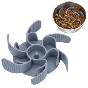 lot 12222 image: Keegud Slow Feeder Dog Bowls Insert Octopus Suction Cups Super Firm Slow Eating Dog Bowl Cuttable for Large Breed and Medium Size Dog Compatible with Regular and Elevated Dog Bowls (Turbine)