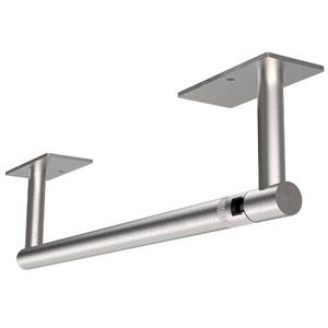 lot 12235 image: RUACQ Paper Towel Holder Under Cabinet, Wall Mounted or Adhesive Stainless Steel Paper Towel Holder,Square Base Paper Towel Rack for Kitchen, RV, Bathroom (Brushed Nickel)