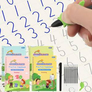 lot 12241 image: PEASUG Grooved Writing Books for Kids 3-5, Magic Grooved Writing Practice for Kids, Reusable Handwriting Workbooks Practice for Kid Learn to Write, Childrens Magic Copybooks 4 Pack (Missing One)