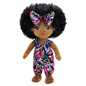 lot 12243 image: JUSTQUNSEEN Black Baby Dolls African American Doll Black Dolls 12, Baby Dolls for Girls,Soft for Girls Stuffed Plush Doll for Girl (Small B-Pink)