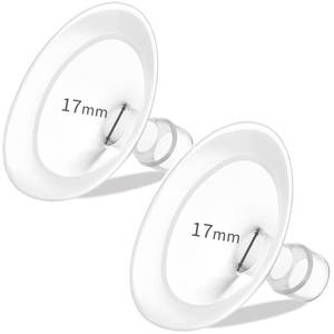 lot 14037 image: PumpMom-us 17mm Flange with Soft Rim, Breast Pump Shields Flanges for Medela, Replace Flange Compatible with Medela Breast Pumps PersonalFit, Freestyle, Maxflow, Freestyle Flex Swing Maxi Connector