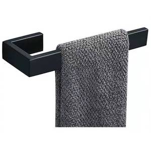 lot 14050 image: JOPOFI Hand Towel Holder, Towel Ring - Thicken SUS 304 Stainless Steel Towel Holder for Bathroom Wall, 8 Rectangular Modern Design Hand Towel Bar, Contemporary Hand Towel Rack - Matte Black