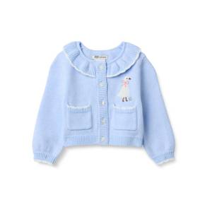 lot 14076 image: Amazon Essentials x Sofia Grainge Girls Cardigan Sweater, Light Blue Goose, XX-Large