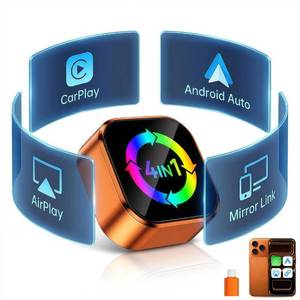 lot 14136 image: zchwisv 4-in-1 Wireless CarPlay Adapter with Screen Mirroring, Watch NetflixYouTube in Car, Android Auto AirPlay Mirror Link, Plug & Play No App, Compatible with 800 Cars iPhone Android