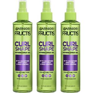 lot 14142 image: Garnier Fructis Style Curl Shape Defining Spray Gel for No Frizz, 8.5 Fl Oz, 3 Count (Packaging May Vary)