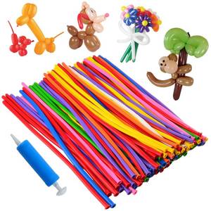 lot 14144 image: HoveBeaty Latex Twisting Balloons, 260Q Animal Magic Long Balloons Assorted Color with Pump for Animal Shape Party, Clowns, Wedding Decoration Party Supplies (100 Pack)