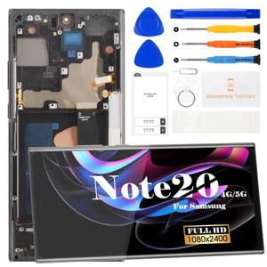 lot 14150 image: OLED for Samsung Note 20 Screen Replacement for Samsung Galaxy Note 20 5G4G LCD Digitizer Repair for SM-N981U Screen Replacement Touch Display Assembly with Frame SM-N980F(with Fingerprint) (Black)