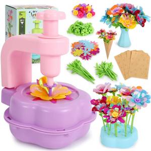 lot 14162 image: DAISRED Flower Craft Kits Toys for Kids, Arts and Crafts for Girls Ages 4-6-8, DIY Flower Making Kit for Kids, Art Craft Activity Toys, Birthday Gifts for 4 5 6 7 8 9 Year Old Girls Boys