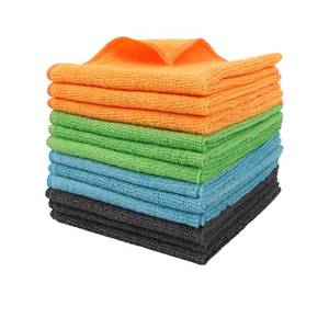 lot 14165 image: QUOPID 12 Pack Microfiber Cleaning Cloth 11.8x11.8inch - Streak-Free, Reusable Wipes for Glass, Kitchen, Car, Dusting - Absorbent & Lint-Free (Mixed Color 04, 11.8 x 11.8 inch)