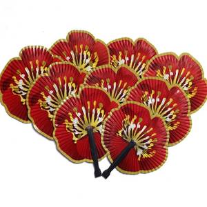 lot 14182 image: Bestage 10 Pieces Chinese Paper Fans,Rose Folding Hand Fans Handheld,Chinese New Year 2026 Decorations Asian Oriental Japanese Foldable Fans for Festival Wedding Party Dancing Birthday Favors
