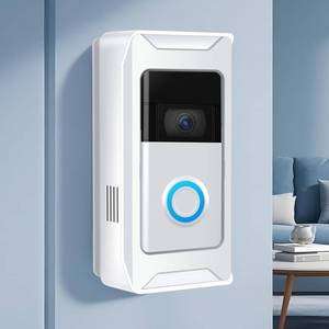 lot 14199 image: Anti-Theft Video Doorbell Mount Compatible with RingBlink Wireless Camera Doorbell, Adjustable Angle Mount No-Drill Battery Doorbell Bracket for Houses, Apartments, Businesses��White