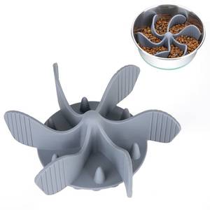 lot 14211 image: Keegud Slow Feeder Dog Bowls Insert Octopus Suction Cups Super Firm Slow Eating Dog Bowl Cuttable for Large Breed and Medium Size Dog Compatible with Regular and Elevated Dog Bowls (Spiral)