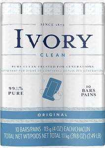 lot 14227 image: Ivory Bar Soap, Original Scent, 10 count, 4 oz each