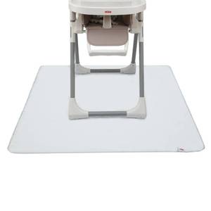 lot 14232 image: Nuby High Chair Square Floor Mat - Waterproof and Clear Floor Mat - Protects Floor from Spills and Messes - 49.5 x 49.5