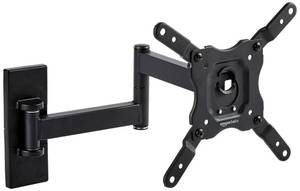 lot 14236 image: Amazon Basics Full Motion Articulating TV Wall Mount with Tilt Swivel, Extends 16 inches, VESA 200x200, for 12 to 40 TVs, 40 lbs, Black