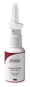lot 14245 image: EPOTHEX 1% Povidone Iodine Nasal Spray - Powerful Nasal Cleanser & Sinus Protection - Reduce Exposure to Airborne Contaminants - Travel Friendly - 30ml