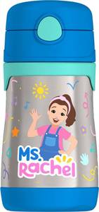 lot 14246 image: Thermos Baby 10 oz. Stainless Steel Bottle with pop-up straw, Ms. Rachel