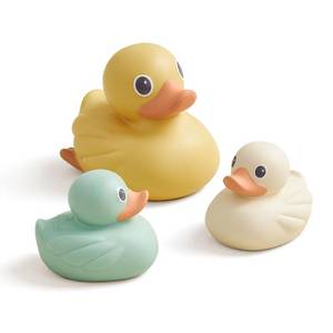lot 14247 image: Itzy Ritzy Ducky Family �� 3-Piece Floating Bath Toy Set with Watertight Design �� Soft, Squeezable Ducks Designed for Ages 6 Months and Up (Ducks)