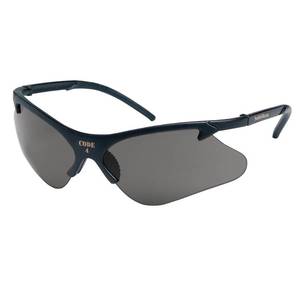lot 14253 image: Smith & Wesson 19836 Code 4 Safety Glasses, Universal, Smoke Lenses with Black Frame