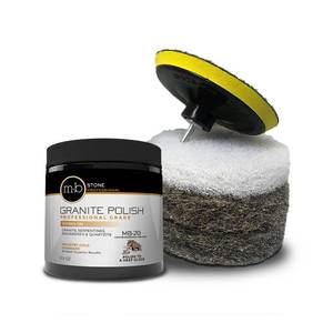 lot 14259 image: MB Stone MB-20 Granite, Serpentine and Quartzite Polishing Kit Bundle with Hogs Hair Pads & Pad Driver- for Professional use only 8.5oz jar