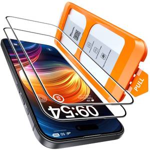 lot 14260 image: TOCOL Screen Protector Compatible with iPhone 15 6.1, 2 Pack Military Grade Aerospace Tempered Glass 9H Hardness 12Ft Shatterproof Drop Protection Sensitive Touch Easy Installation Bubble-Free Anti-Scratch Case Friendly Clear