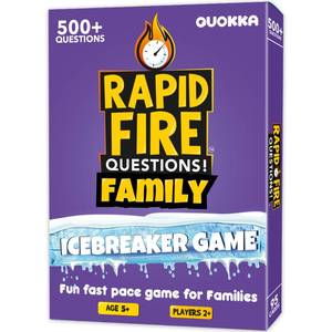 lot 14290 image: QUOKKA Family Conversation Cards Game - Break The Ice Game for Kids and Families - Icebreaker Cards with 500 Questions - Family Game for Kids 8-12 - Perfect for Families Games Night I Travel Version