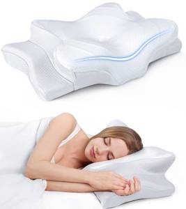 lot 19203 image: Ultra Pain Relief Cooling Pillow for Neck Support, Adjustable Cervical Pillow Cozy Sleeping, Odorless Ergonomic Contour Memory Foam Pillows, Orthopedic Bed Pillow for Side Back Stomach Sleeper